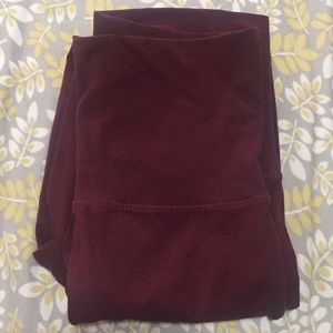 Forever 21 Cotton Burgundy Leggings